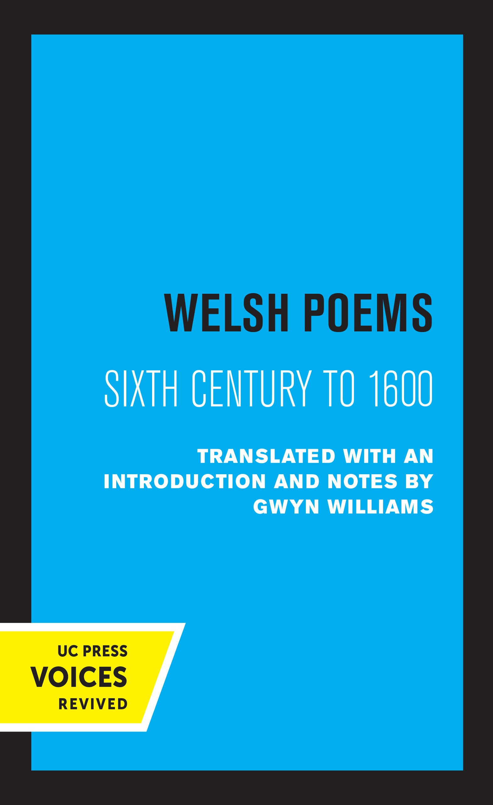 Welsh Poems - Paper - University of California Press